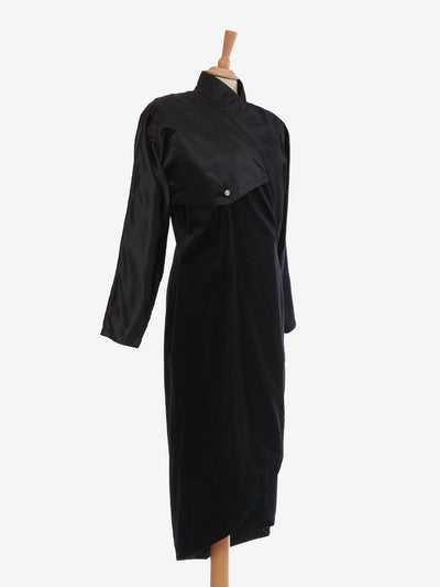 Gianni Versace black velvet and silk dress