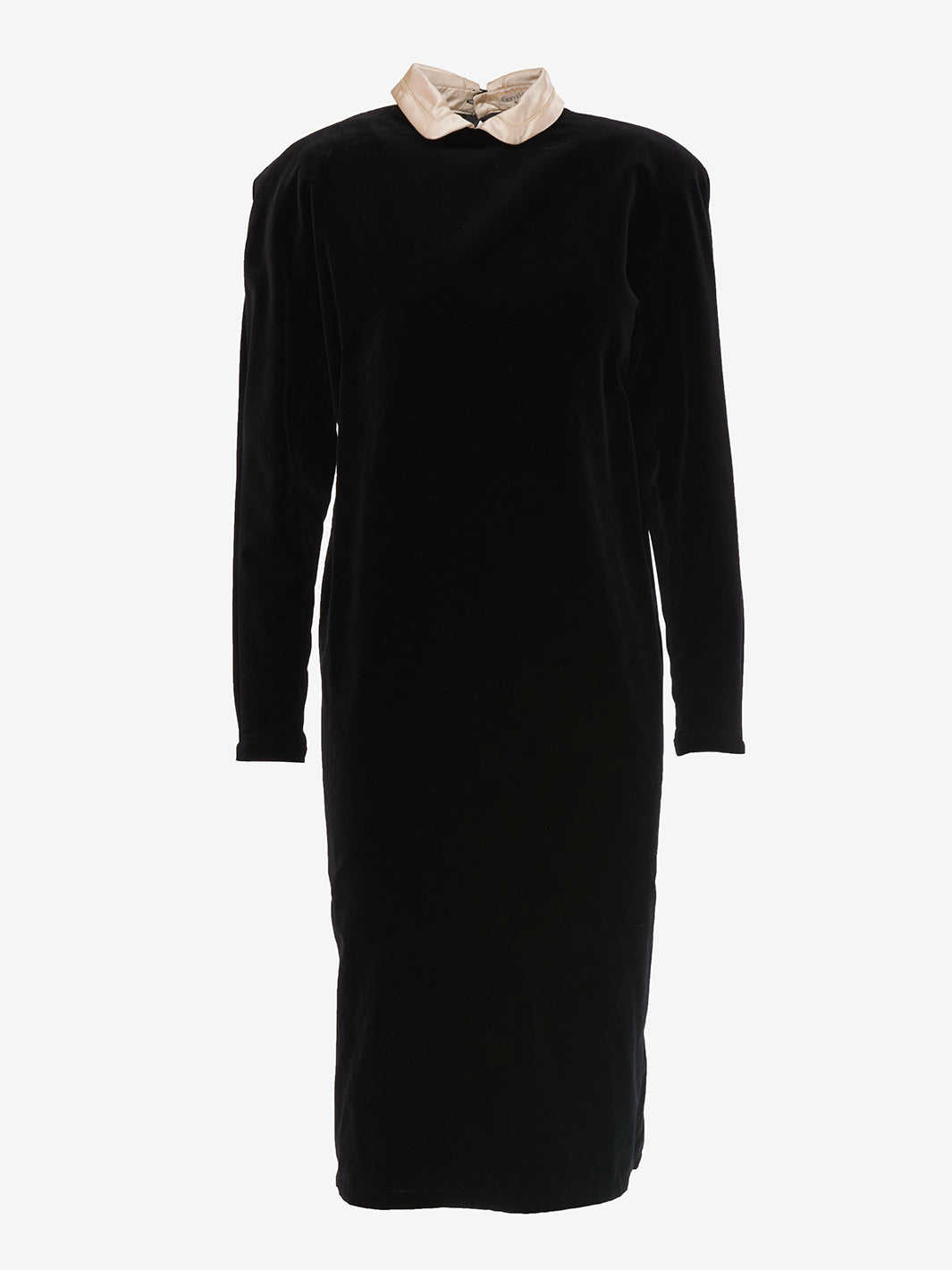 Gianni Versace black velvet dress with satin collar