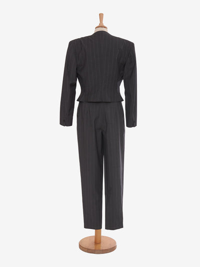 Gianni Versace grey wool pinstripe suit and jacket
