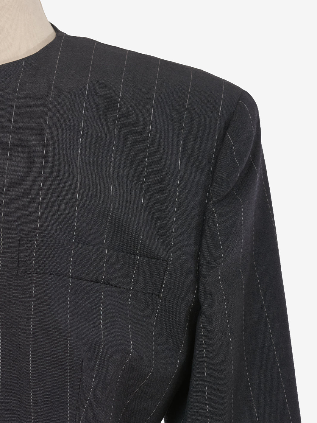 Gianni Versace grey wool pinstripe suit and jacket