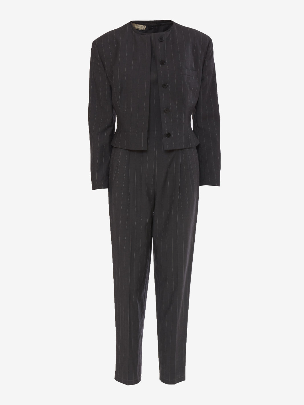 Gianni Versace grey wool pinstripe suit and jacket