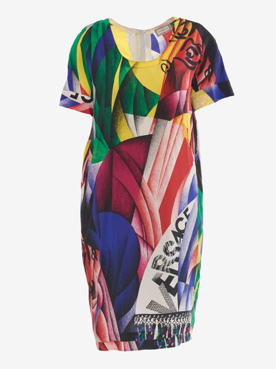 Gianni Versace multicolor silk dress