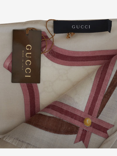 Sciarpa con stampa monogramma Gucci