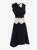 Koto Bolofo midi dress in black wool cloth