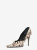 Mario Bologna Zebra-print pony skin pumps