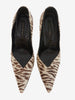 Mario Bologna Zebra-print pony skin pumps