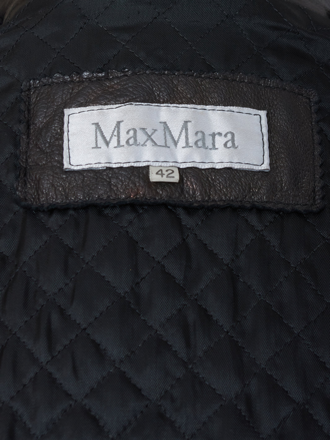 Max Mara Black Leather Jacket