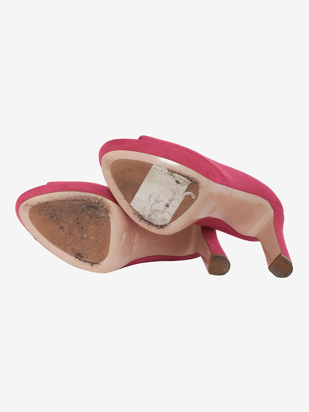 Miu Miu Fuchsia open toe shoe in suede