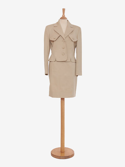 Moschino Cheap and Chic Beige Cotton Suit