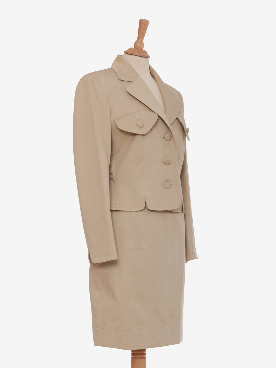 Moschino Cheap and Chic Beige Cotton Suit