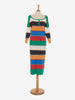 Moschino Multicolor Knit Long Dress