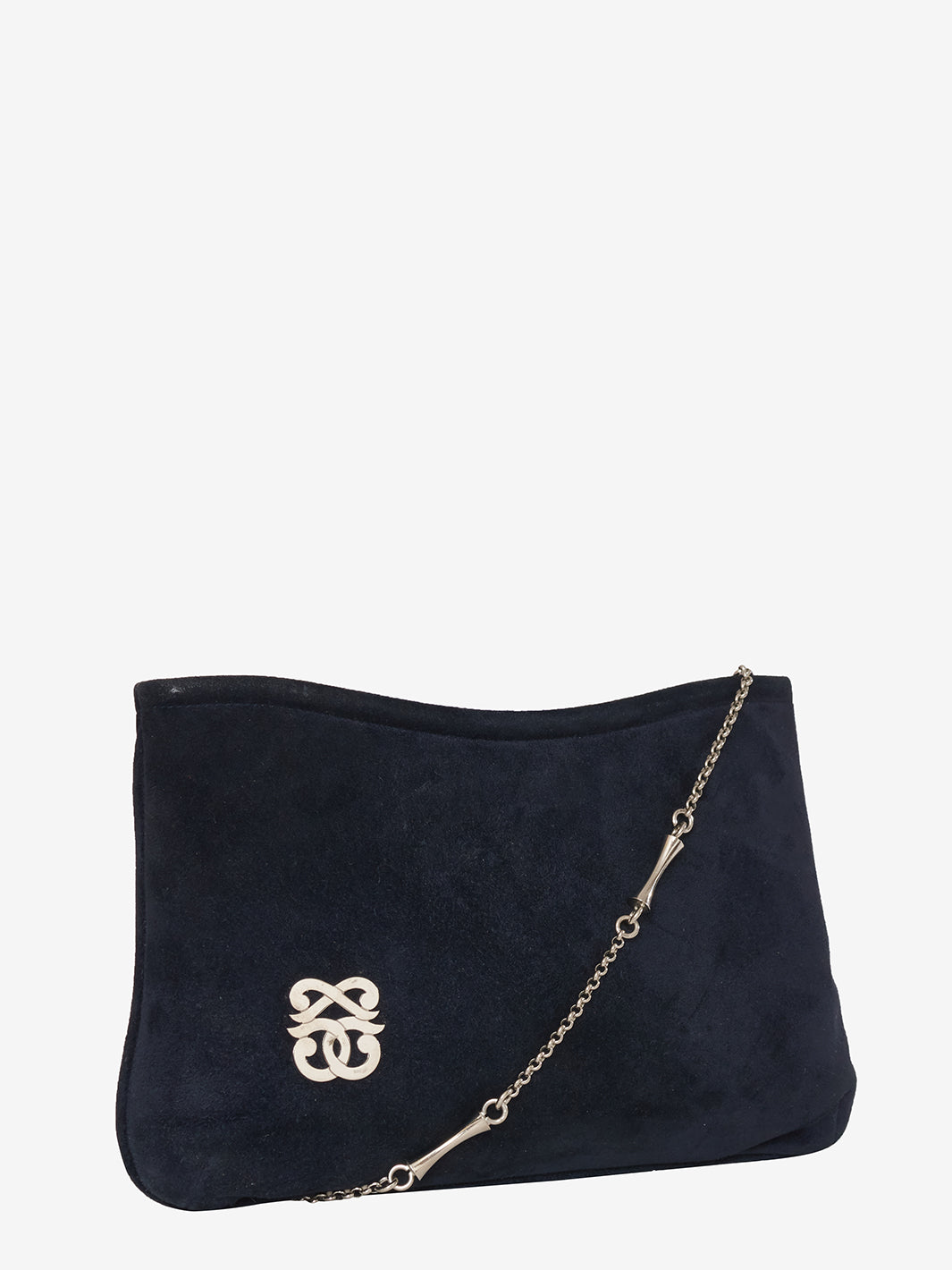 Pirovano Blue Velvet Shoulder Bag