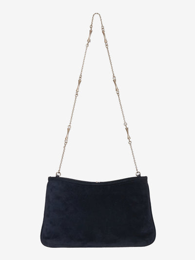 Pirovano Blue Velvet Shoulder Bag