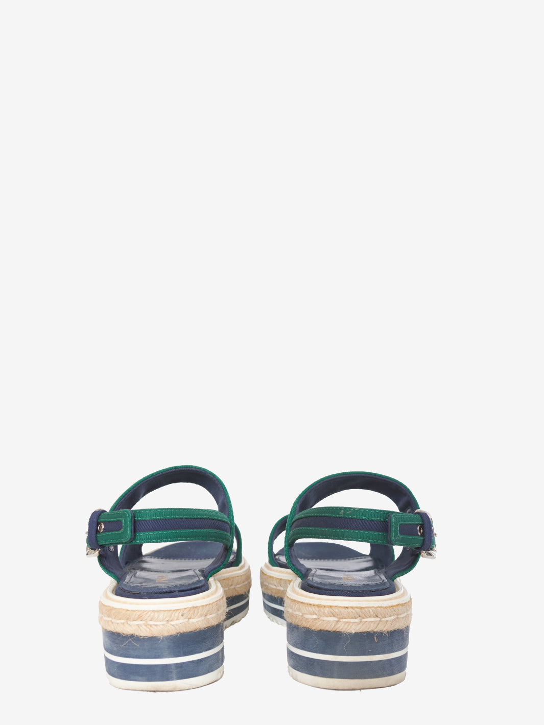 Prada Canvas sandal with rope and rubber wedge