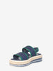 Prada Canvas sandal with rope and rubber wedge