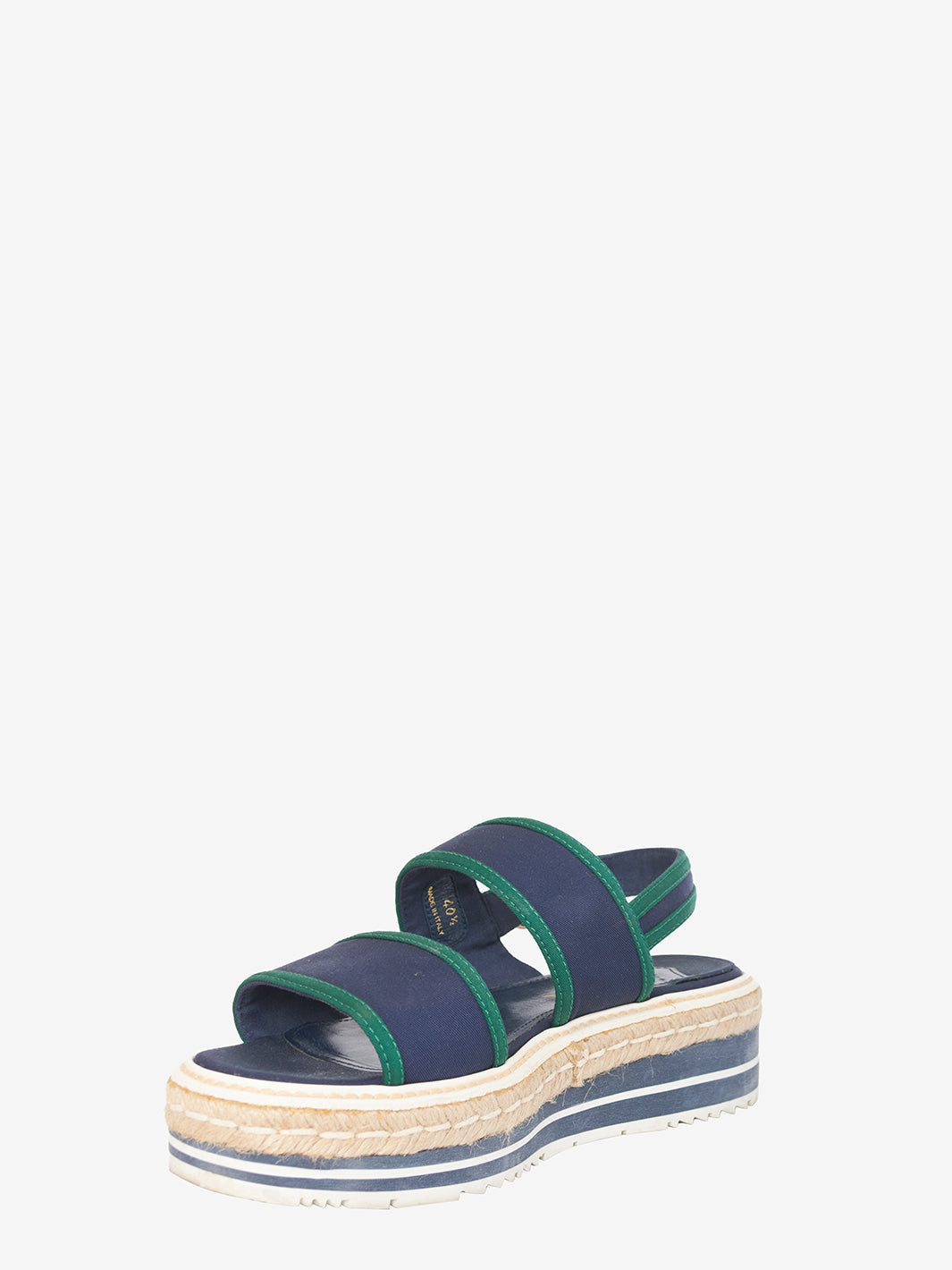 Prada Canvas sandal with rope and rubber wedge