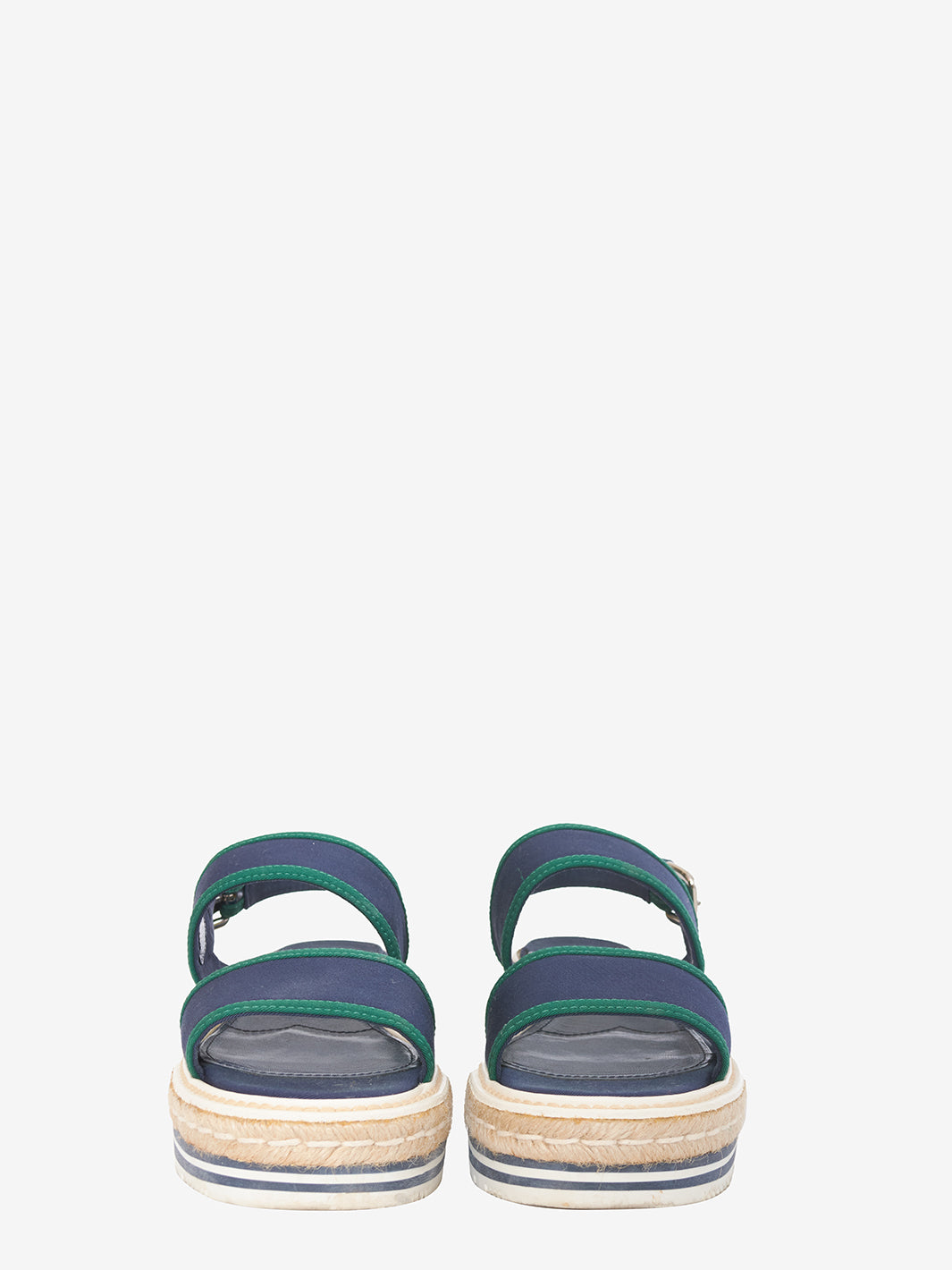 Prada Canvas sandal with rope and rubber wedge