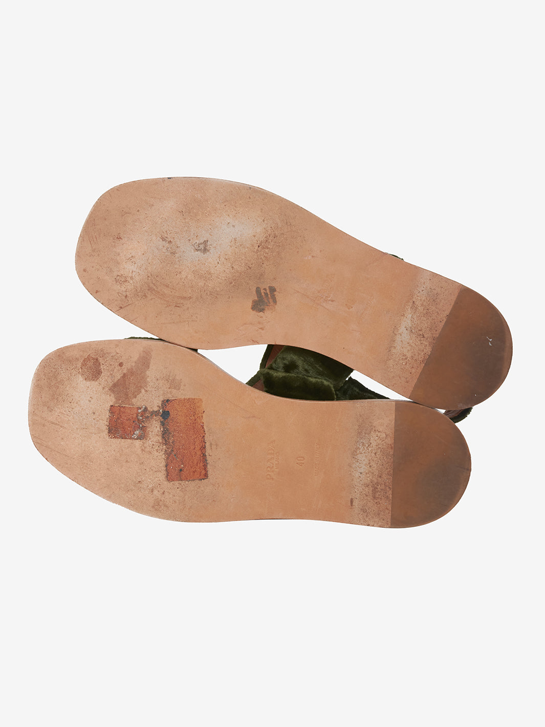 Prada Green leather sandal