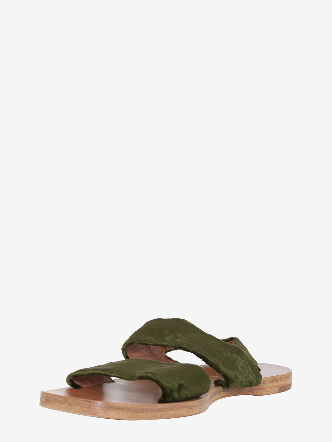 Prada Green leather sandal