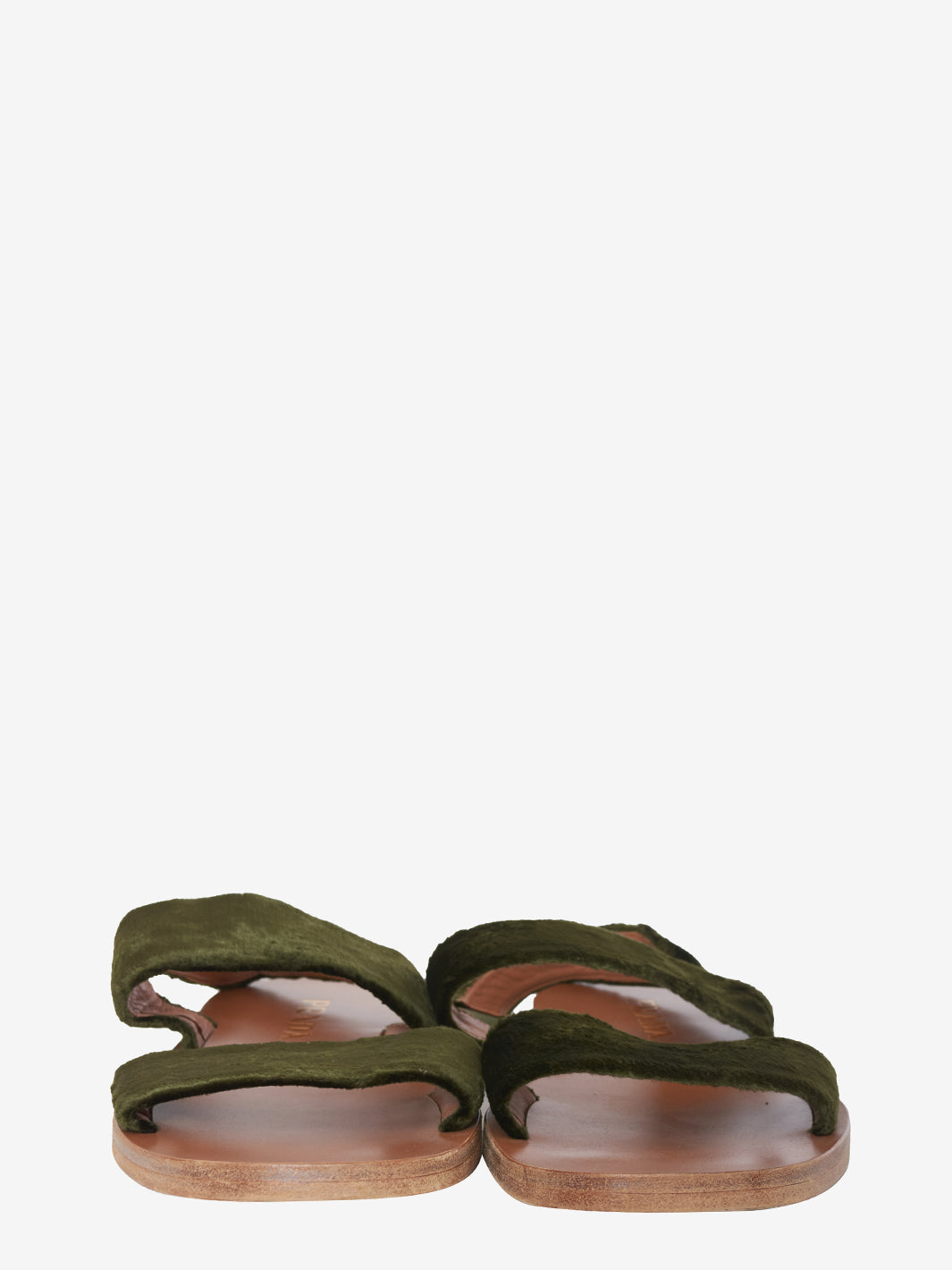 Prada Green leather sandal