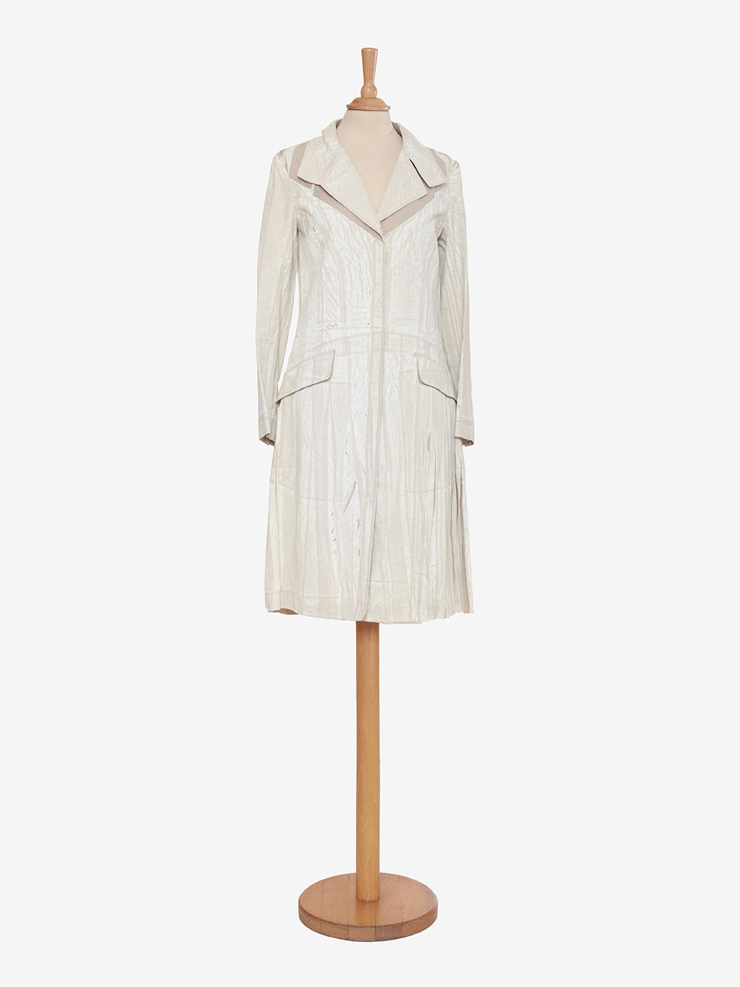 Prada Linen overcoat chalk collection