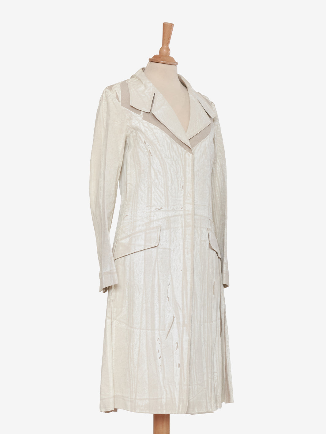 Prada Linen overcoat chalk collection