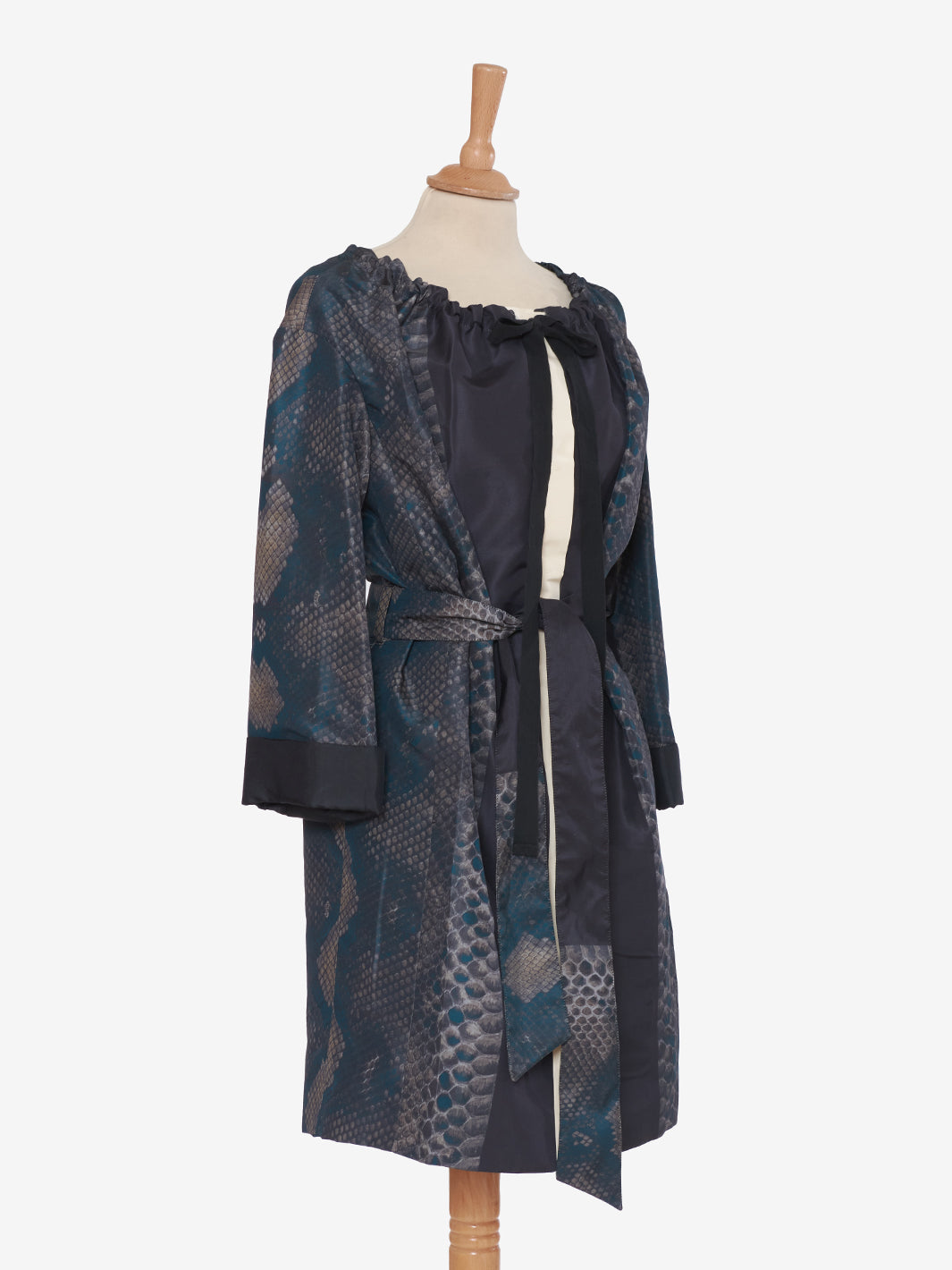 Prada Python print overcoat