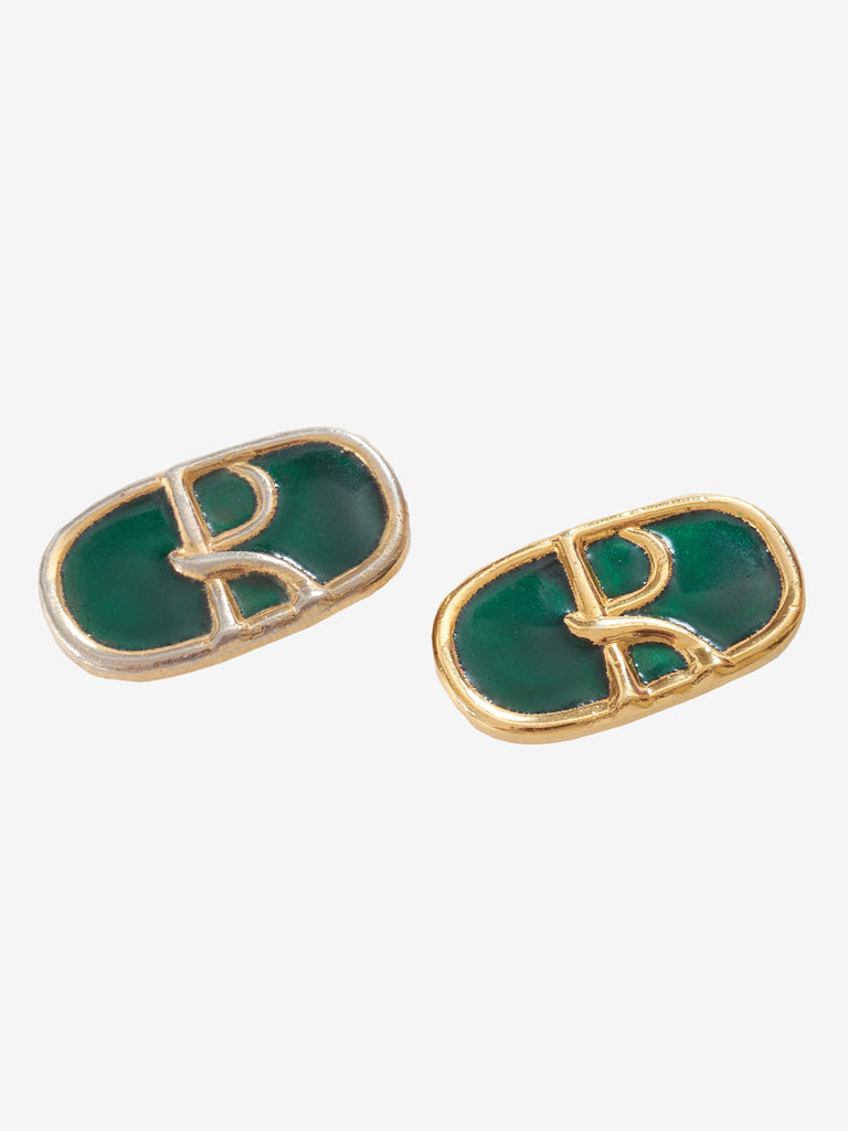 Roberta Di Camerino Enameled earrings with clip-on