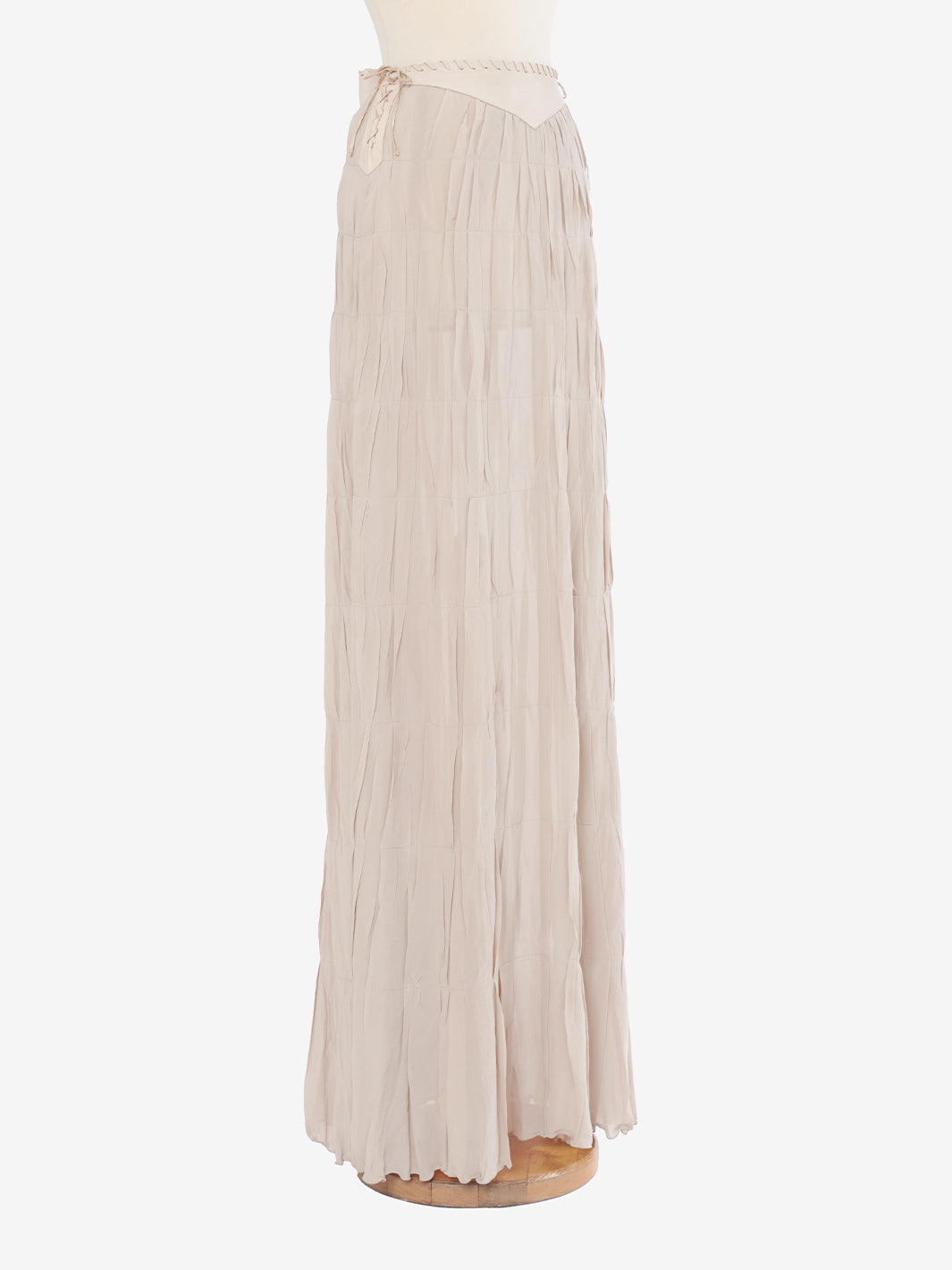 Roberto Cavalli Pleated skirt with leather inserts