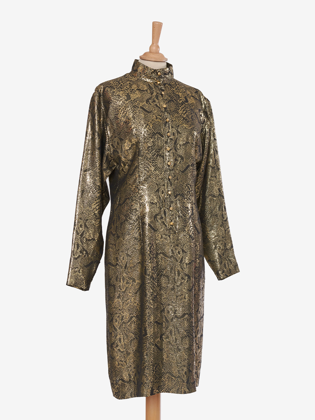 Scherrer Gold Print Dress
