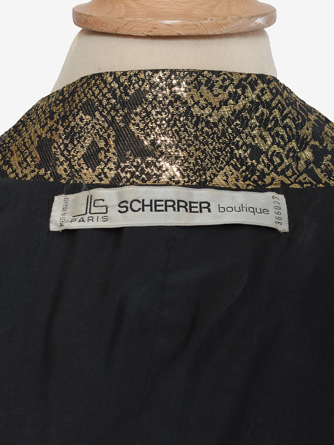 Scherrer Gold Print Dress