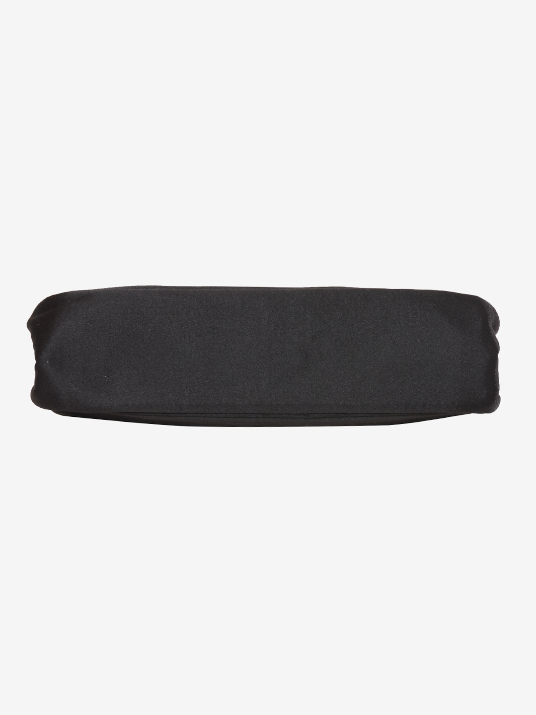 Shoulder bag in black satin