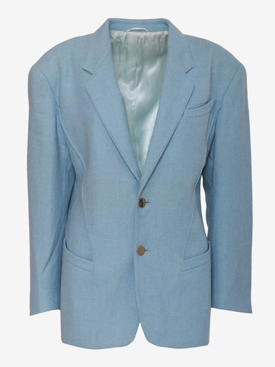 Thierry Mugler Single-breasted herringbone jacket