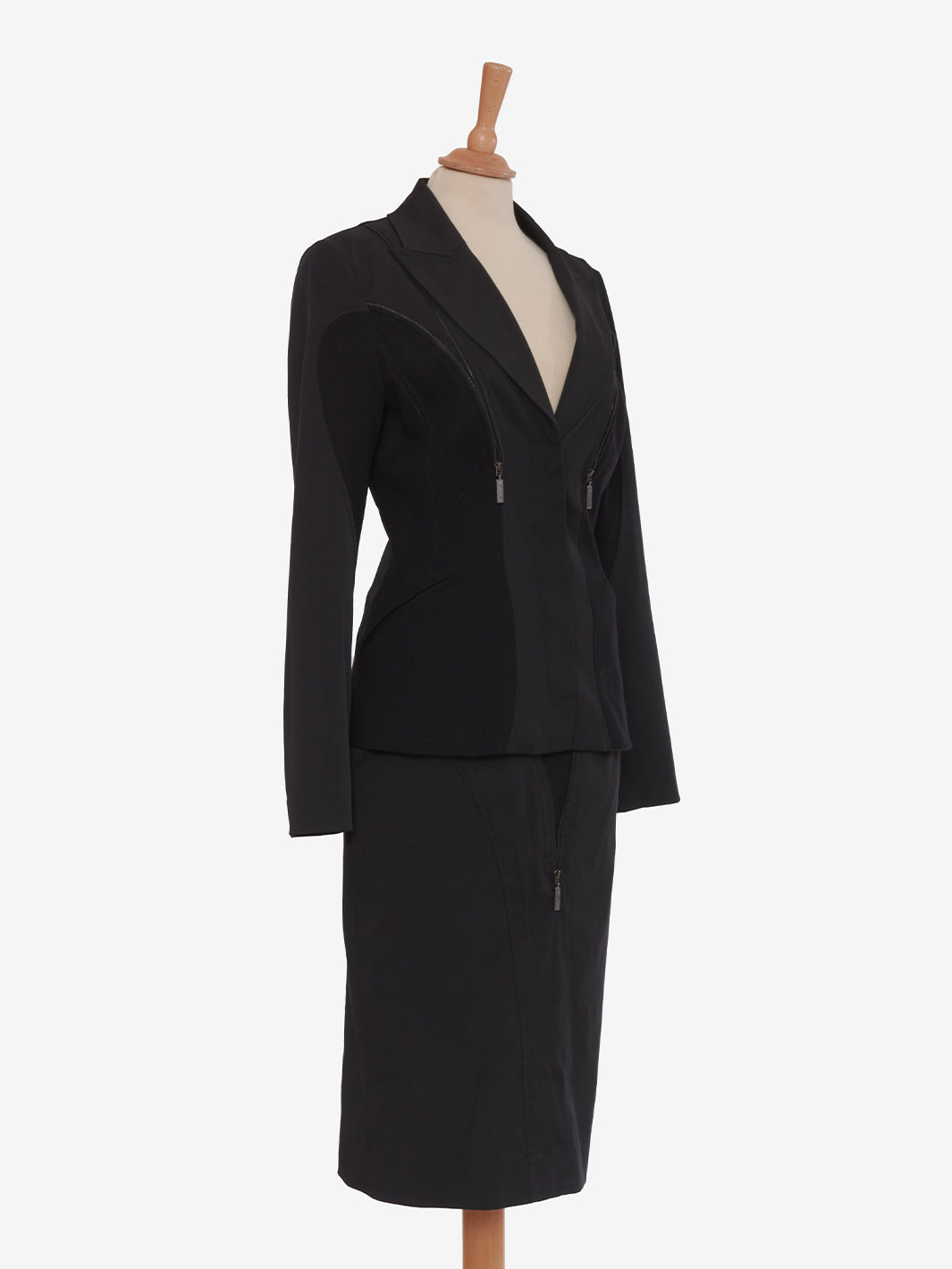 Thierry Mugler Tailleur with cloth inserts and zipper