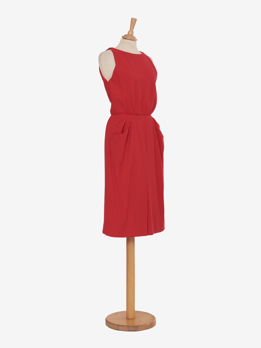 Carolyne Roehm sheath dress with sleeveless pockets - 90s