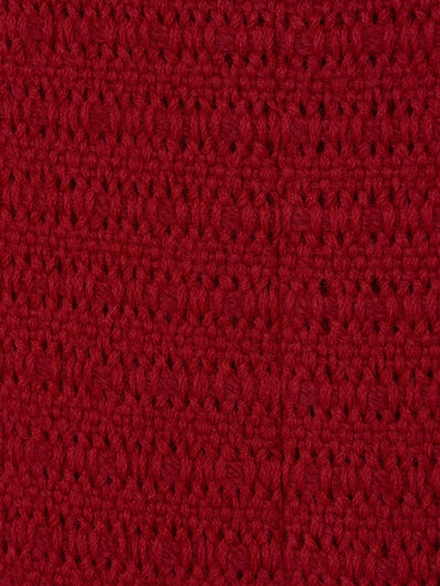 Y2K Chanel red wool sleeveless dress