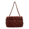 Chanel Red Tweed Flap Bag
