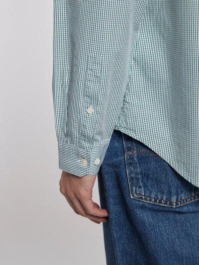2010 long sleeve cotton Cos shirt with green check pattern
