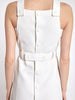1960s Courrèges short sleeveless dress in heavy cotton piquet