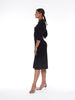 Y2K Diane Von Furstenberg black and beige wrap dress