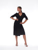Y2K Diane Von Furstenberg black and beige wrap dress