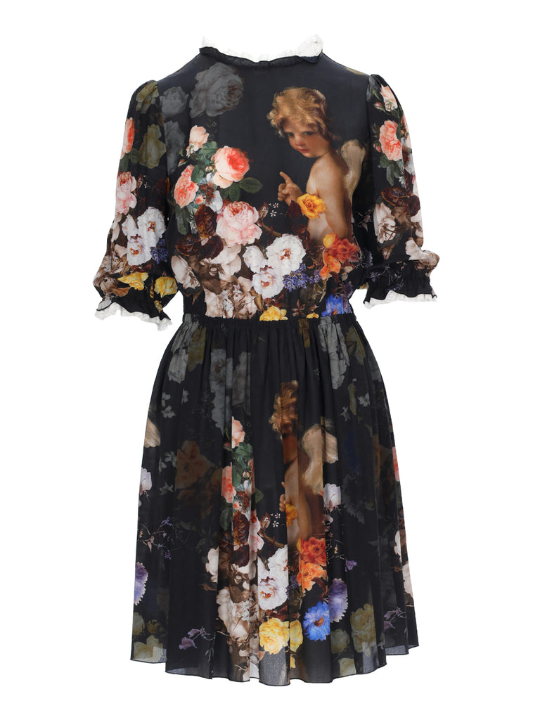 Dolce & Gabbana Baroque Painting Print Dress