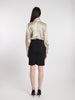 1990s Black Dolce&Gabbana wool knee-length skirt with pinstripe print