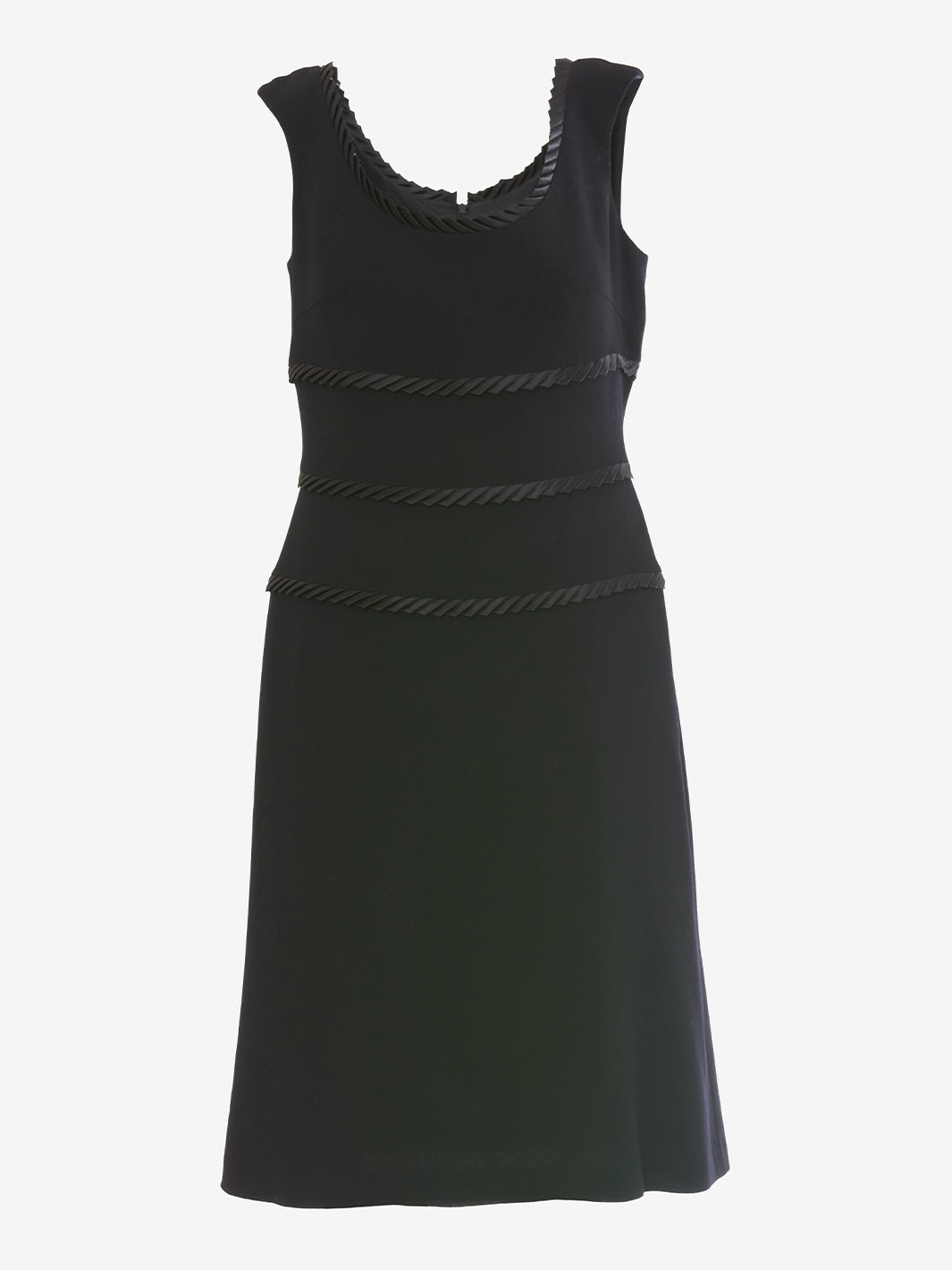 Escada Black dress with small ruffles