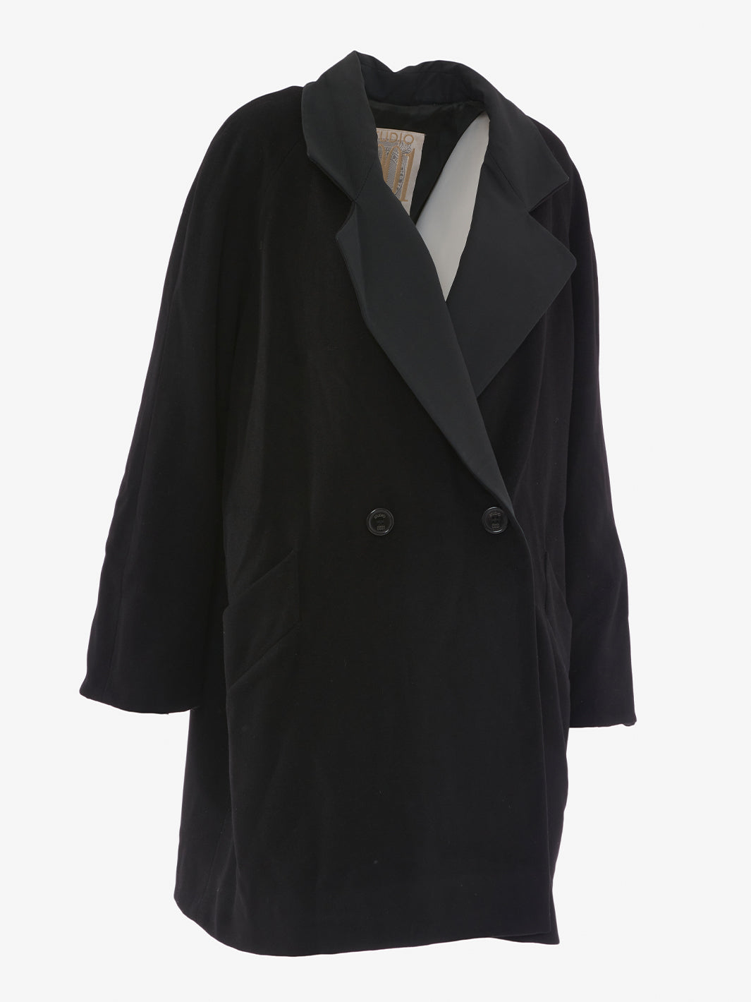 Gianfranco Ferré black wool coat, 1990s