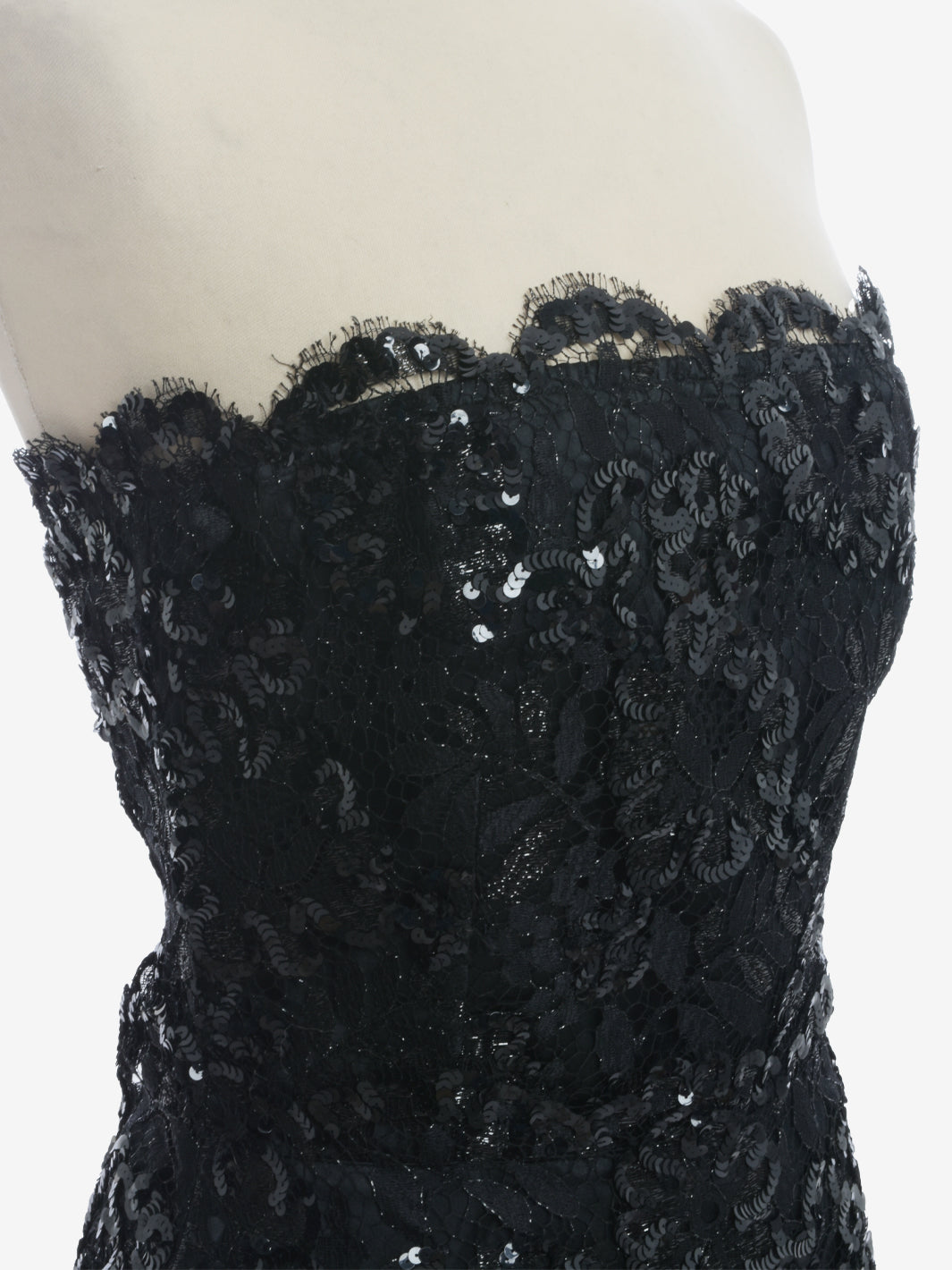 Genny Silk And Lace Dress With Sequins - 80s