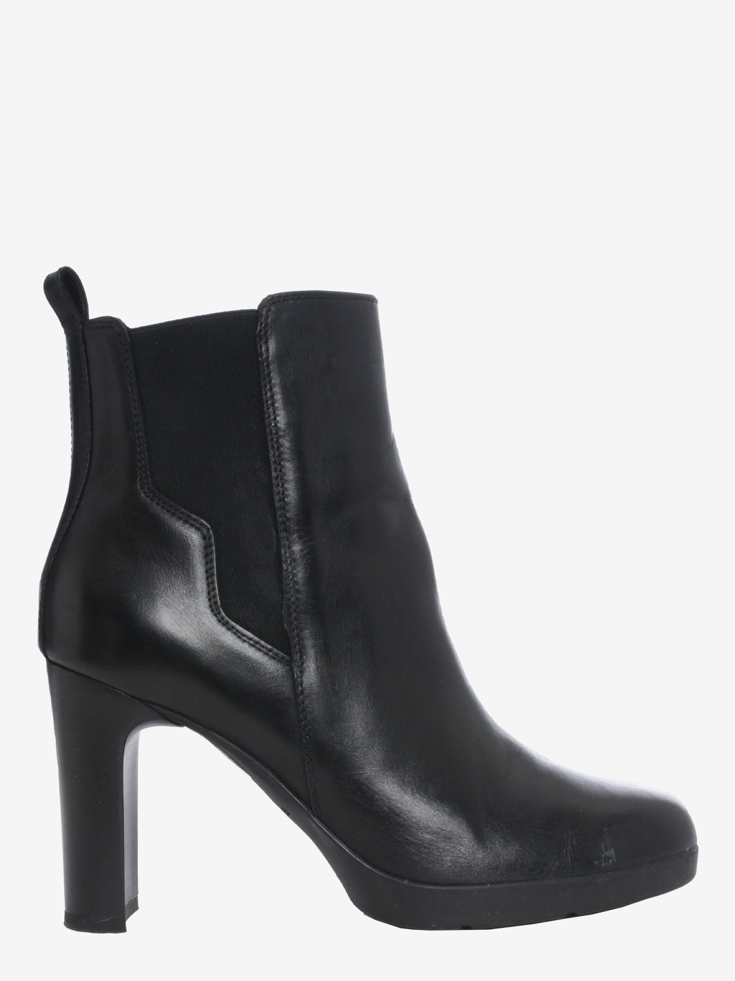 Geox Black Leaher Ankle Boots
