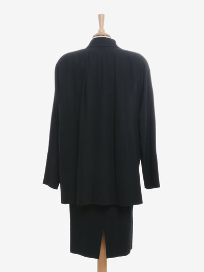 Gianfranco Ferré Black Suit With Jewels Buttons - 80s