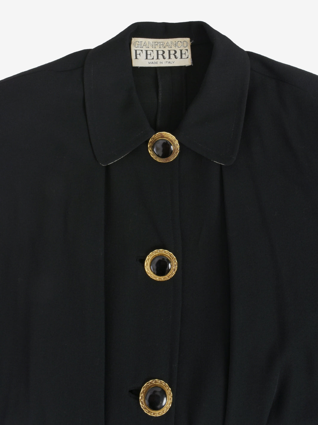Gianfranco Ferré Black Suit With Jewels Buttons - 80s
