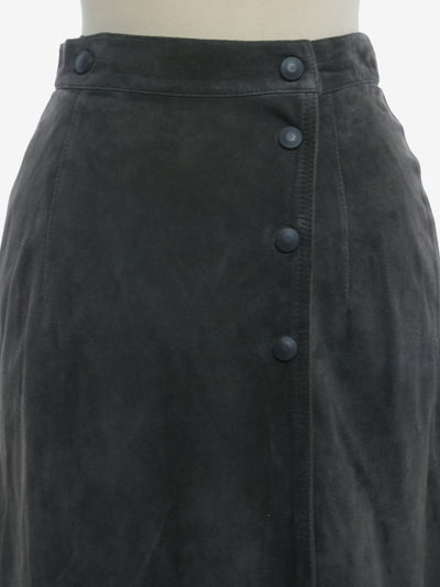 Gianfranco Ferré Midi Suede Skirt - 90s